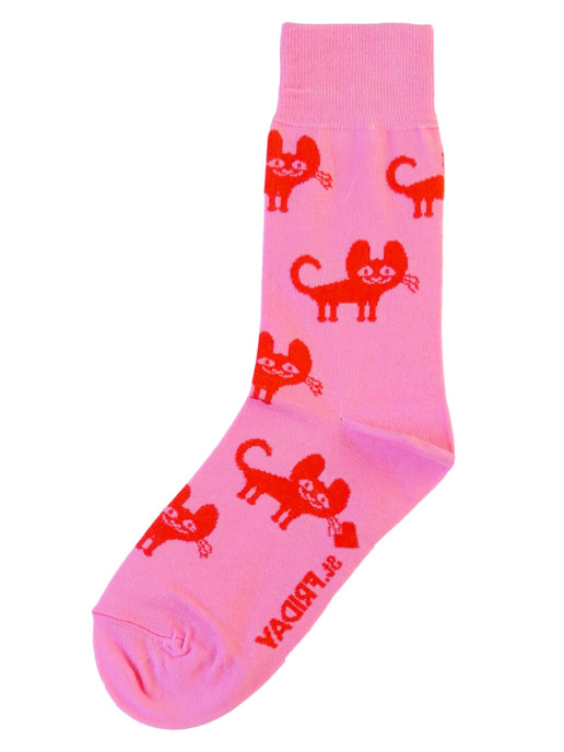 Носки розовые с котиками